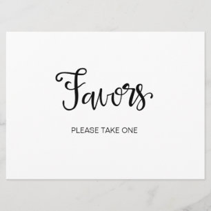 Invitation Calligraphie   Panneau "S'il vous plaît, prenez-en