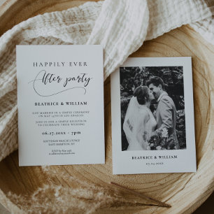 Invitation Calligraphie romantique Joyeux après la fête