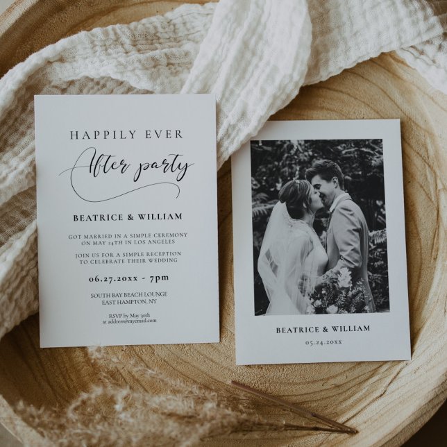 Invitation Calligraphie romantique Joyeux après la fête (Créateur téléchargé)