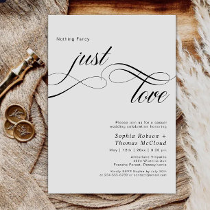 Invitation Calligraphie Script Rien de fantaisie Juste Amour 