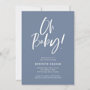 Invitation Calligraphie simple Baby shower neutre entre les s
