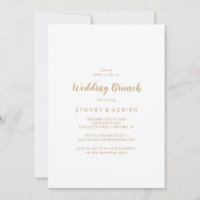 Calligraphie simple | Brunch Mariage or