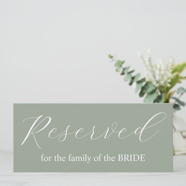 Invitation Calligraphie simple famille de table mariage réser (Debout devant)