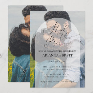 Invitation Calligraphie Stock the Bar Couples Shower Invitati