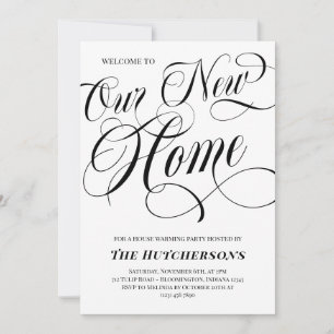 Invitation Calligraphie tourbillonnant Nouveau Parti de récha