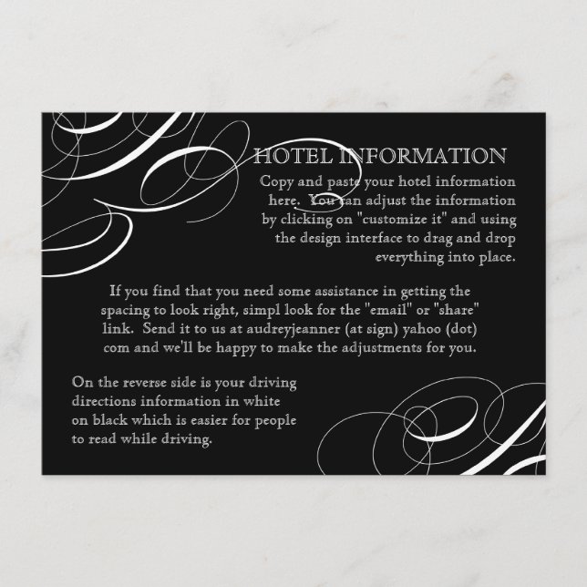 Invitation Calligraphiée avec Volutes "Manger, Boi (Devant)