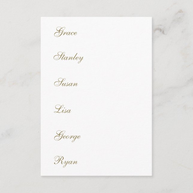 Invitation Calligraphy Wedding Name Tag Table Menu Cards (Devant)