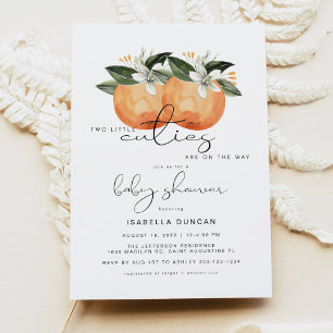 Invitation CALLIOPE Deux Petites Cuties Twin Orange Baby show