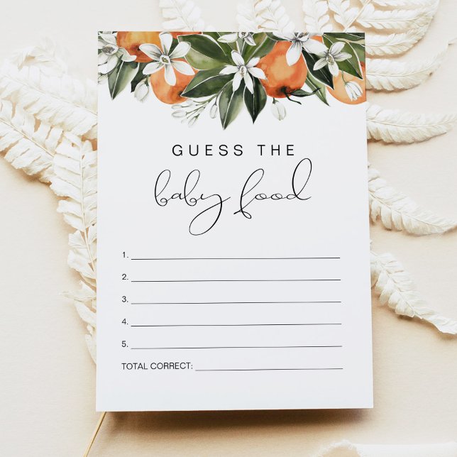 Invitation CALLIOPE Little Cutie Guess the Baby Food Game (Créateur téléchargé)