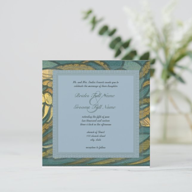 Invitation Calmar Art Nouveau - Scuba Destination Mariages (Debout devant)