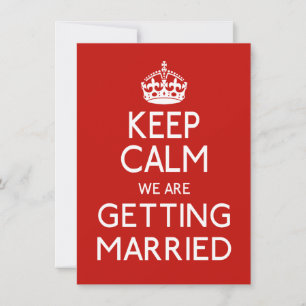 Invitation Calme Nous Nous Marions - Mariage