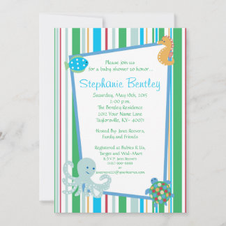 Invitation Calypso 5x7 Sea Creats