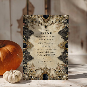 Invitation Cameo gothique Halloween ensorcelé