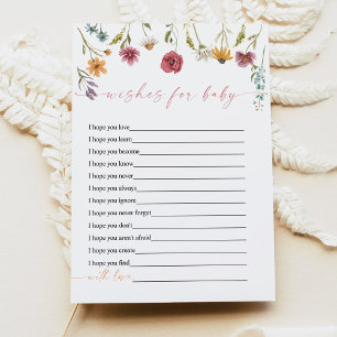 Invitation CAMILLA Fleur sauvage Wives for Baby Game Card