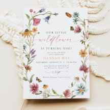 CAMILLA Papillon Fleur sauvage fille premier anniv