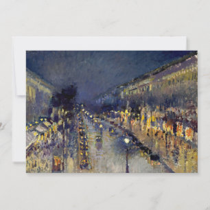 Invitation Camille Pissarro - Boulevard Montmartre en nuit