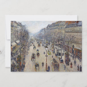 Invitation Camille Pissarro - Boulevard Montmartre, matin