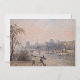 Invitation Camille Pissarro - La Seine et le Louvre