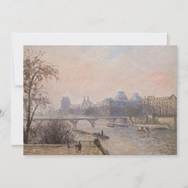 Invitation Camille Pissarro - La Seine et le Louvre (Devant)