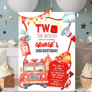 Invitation Camion à feu deux La Secourt 2e anniversaire de l'
