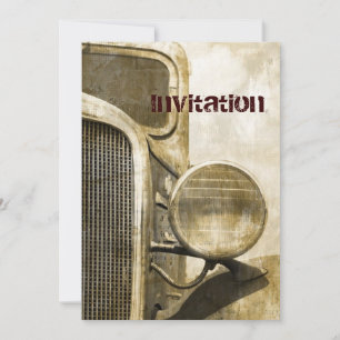 Invitation Camion de ferme russe primitif déprimé