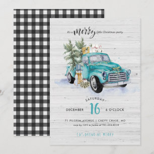 Invitation Camion de Ferme Rustique   Fête de Noël