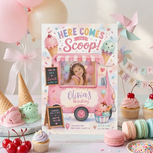 Invitation Camion de glace Sweet Ice Cream Truck Anniversaire