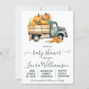 Invitation Camion de ramassage vintage avec Baby shower Citro