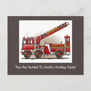 Invitation Camion de tir à l'échelle