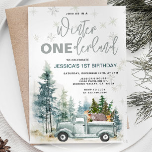 Invitation Camion d'hiver Forêt des Onederland 1er anniversai
