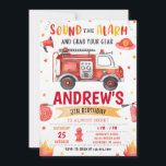 Invitation Camion d'incendie personnel fête d'anniversaire<br><div class="desc">Rejoignez-nous pour une célébration pleine d'action avec notre Invitation personnelle de fête d'anniversaire de camion-feu! Cette invitation présente un design dynamique de camion de pompiers, donnant le ton pour un bain d'anniversaire passionnant. Parfait pour votre petit pompier, cette invitation promet une journée remplie d'excitation et d'aventure. Sonnons les sirènes et...</div>