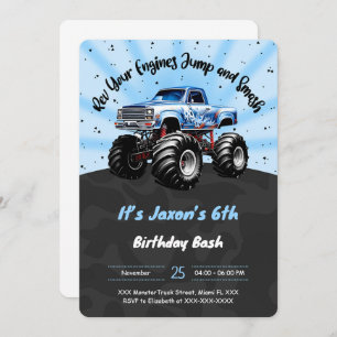 Invitation Camion Monster 6 Anniversaire