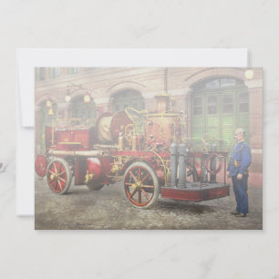 Invitation Camion-pompier - Camion-pompe électrique 1907