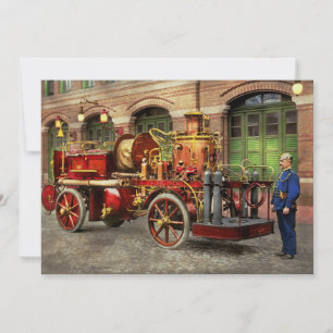 Invitation Camion-pompier - Camion-pompe électrique 1907