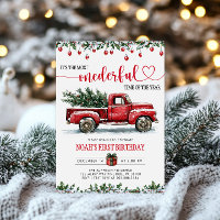 Camion Rouge Arbre de Noël Onederdday 1er annivers