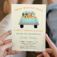 Camion vintage Avec Baby shower Automne Citrouille