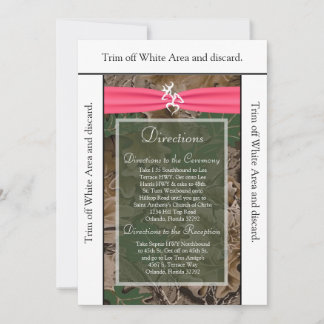 Invitation Camo de navigation rose 3,5x6
