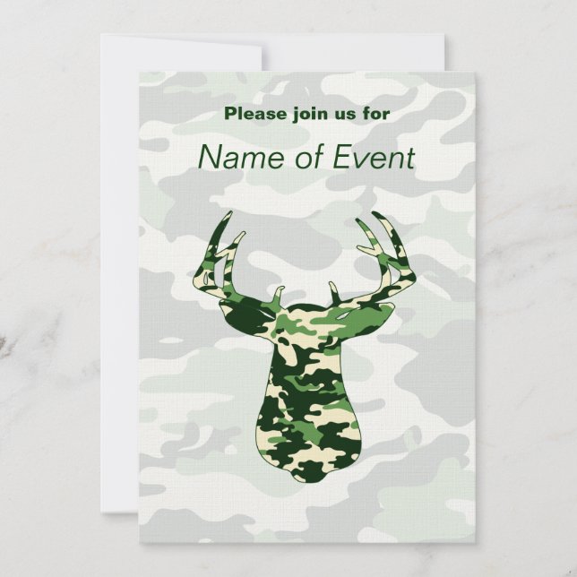 Invitation Camo Deer (Devant)