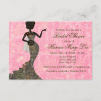 Invitation Camo Elegant Rose Bridal Shower