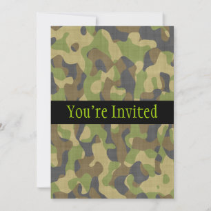 Invitation Camo Greens & Browns