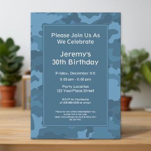 Invitation Camo Militaire Thème Anniversaire