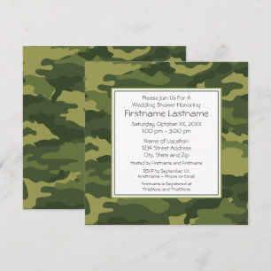 Invitation Camo Wedding shower ou fête
