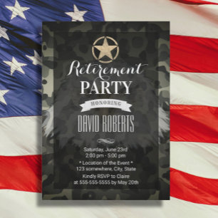 Invitation Camouflage étoile de l'Armée de terre militaire