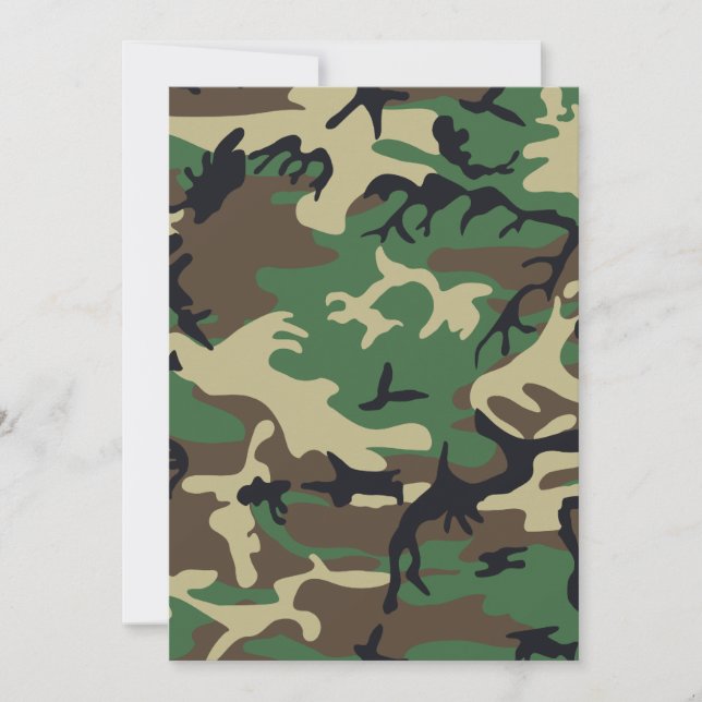 Invitation Camouflage militaire (Devant)