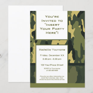 Invitations Faire Part Cartes Anniversaire Militaire Zazzle Fr