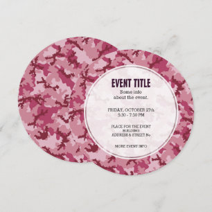 Invitation Camouflage rose