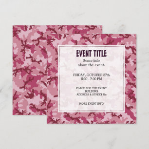 Invitation Camouflage rose