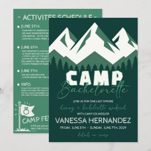 Invitation Camp Bachelorette