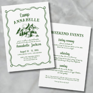 Invitation Camp Bachelorette Party Filles Week-end