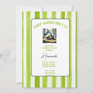 Invitation Camp Bachelorette Wild in the Woods Week-end